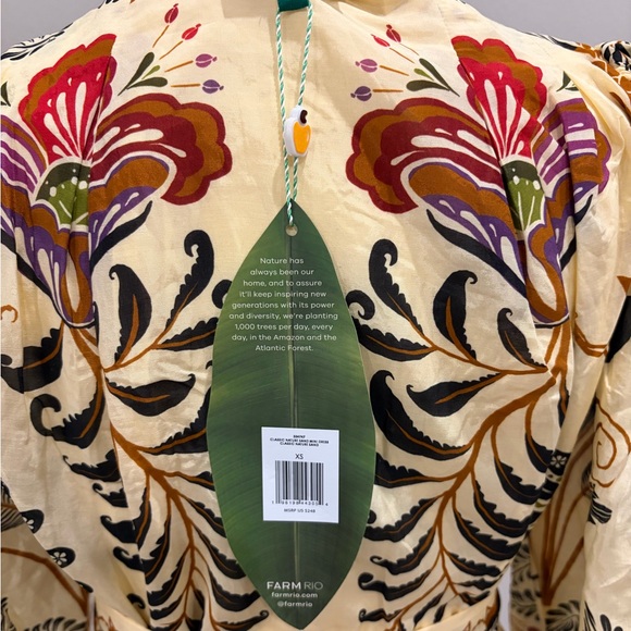 Farm Rio Classic Nature Sand Mini Dress - Picture 11 of 12